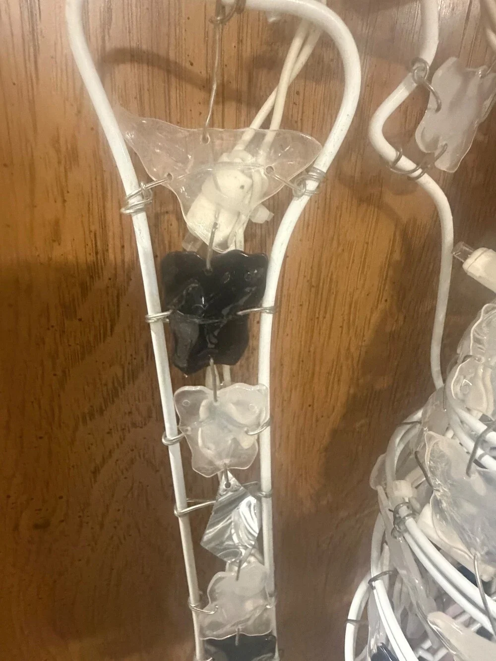 Skeleton String Lights Battery Operated White Wire Frame Halloween Decor